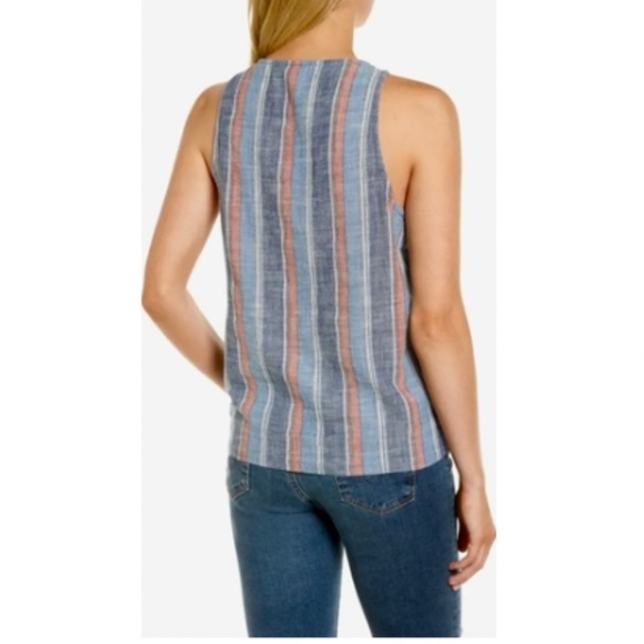 AG Cynthia Tie Front Tank, Striped, Blue Fig Multi, Small NWT - Picture 2 of 14